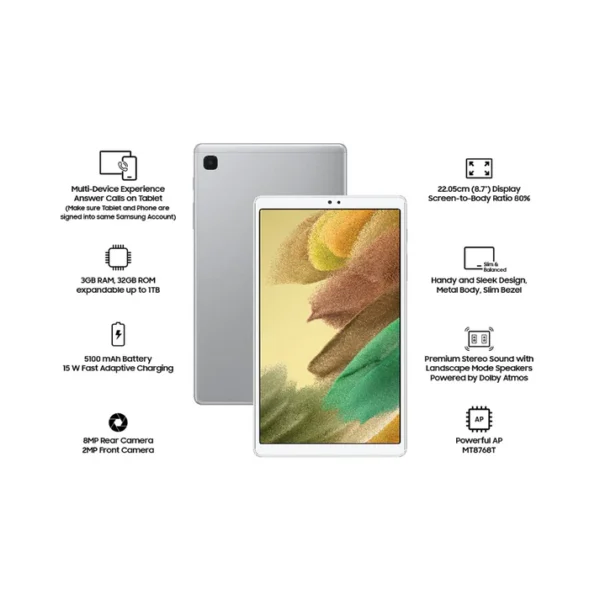 Samsung Galaxy Tab A7 Lite 3GB Ram, 32GB Storage (Wi-Fi) - Image 4