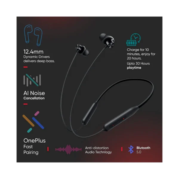 Oneplus Bullets Wireless Z2 E305A Bluetooth Neckband - Image 4