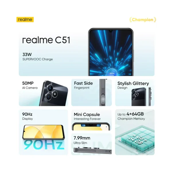 Realme C51 4GB Ram, 128GB Storage - Image 4