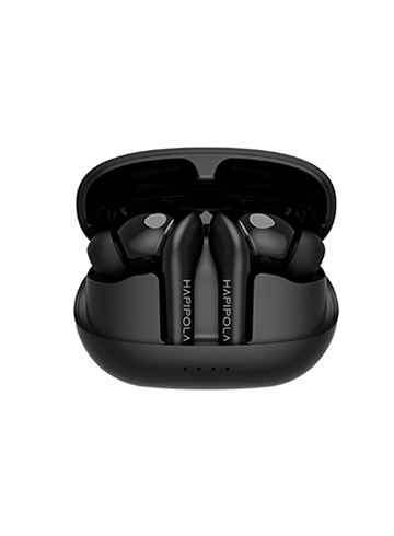 HapiPola Quadpods ENC True Wireless ( Black )